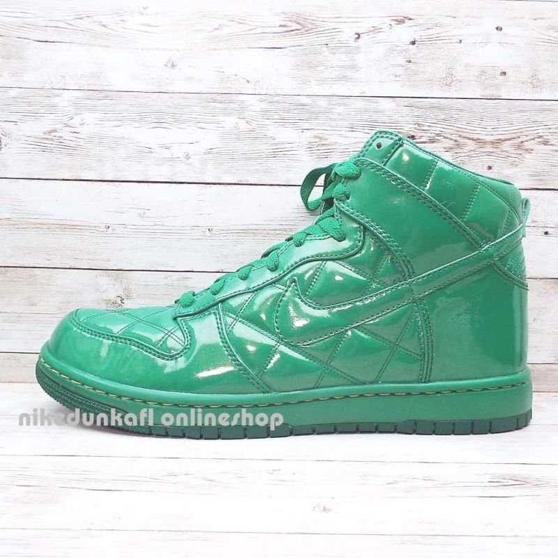 画像1: 321762-331｜2008年製｜NIKE　DUNK　HIGH　SUPREME　Olympic“北京オリンピック　グリーンパテント　キルティング”モデル｜サイズ：US9.5(27.5cm） (1)