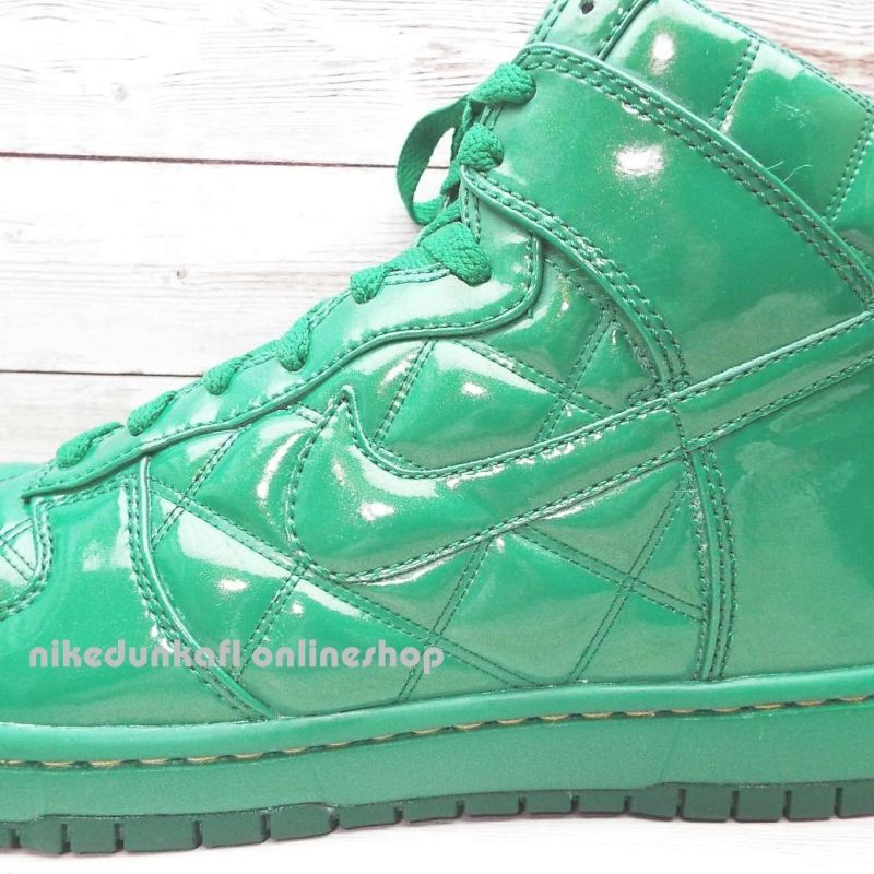 画像2: 321762-331｜2008年製｜NIKE　DUNK　HIGH　SUPREME　Olympic“北京オリンピック　グリーンパテント　キルティング”モデル｜サイズ：US9.5(27.5cm） (2)